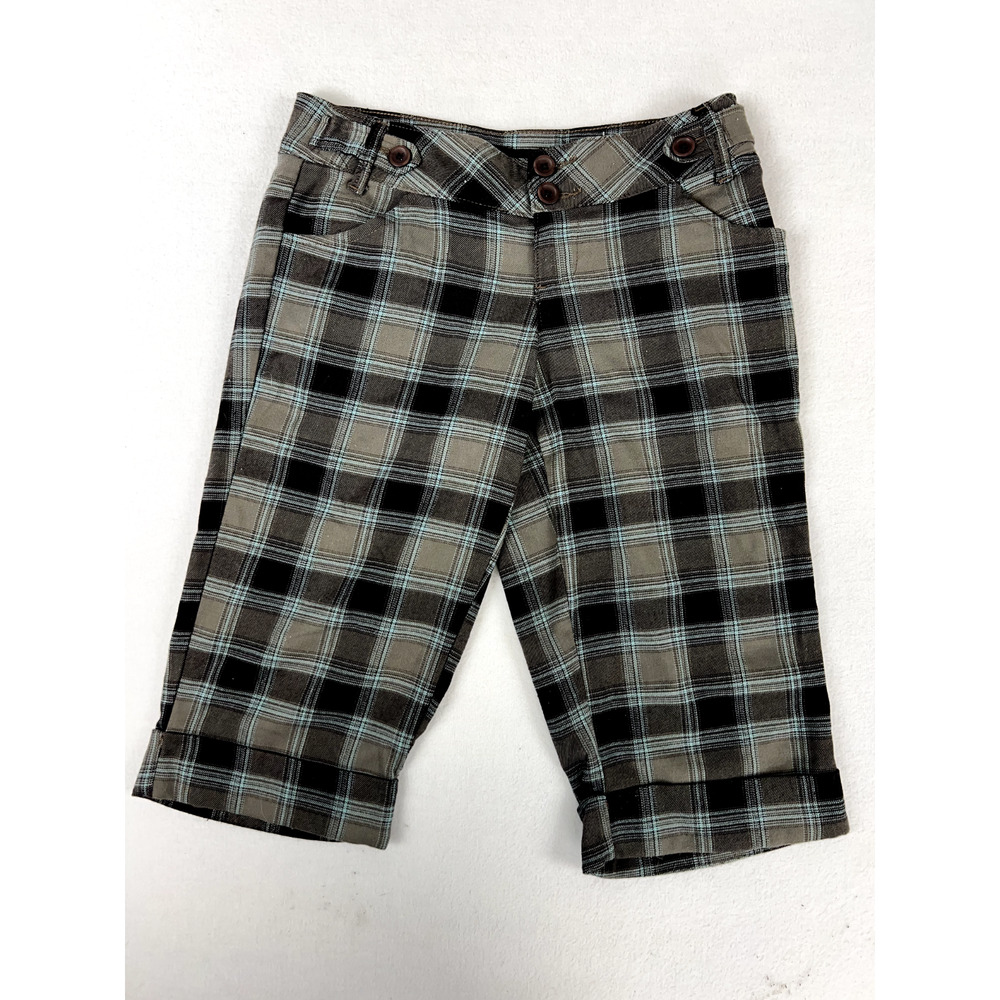 LEI Plaid Blue Black Pants 90s‎ Y2K Size 3 Goth Punk dark Academia Skater